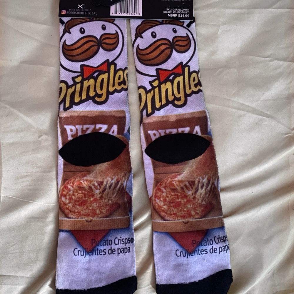 Unisex - Pizza Pringles Inspired Socks 🧦  Fits Size: 6-11